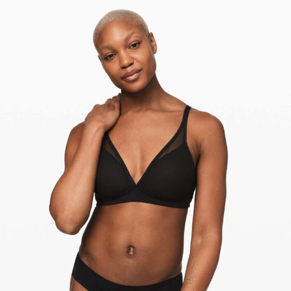 Lululemon Simply Sheer Bra Black 34C – Soft, Stretchy, Breathable